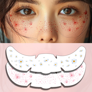 Autocollants de <span class=keywords><strong>tatouage</strong></span> de visage de taches de rousseur enchantées-Maquillage temporaire de paillettes imperméables pour les fêtes de Noël - Product Image 5
