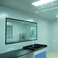 Fenêtre hermétique en alliage d'aluminium pour salle blanche pharmaceutique, usage hospitalier, surface lisse, tailles personnalisées OEM, anti-poussière