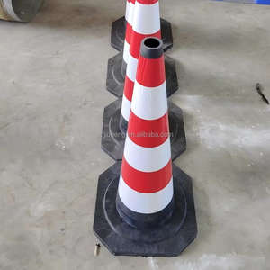 Cônes de signalisation routière en caoutchouc à déviation rapide, poteaux de signalisation, blocages routiers réfléchissants à haute intensité pour la sécurité routière, avertissement de construction sur glace - Product Image 5