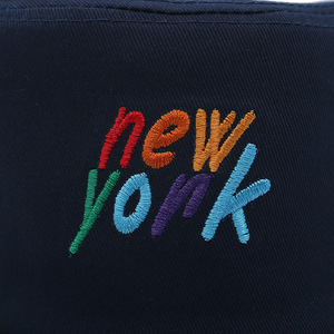 New York Bucket Hat Cotton Women's Outdoor Fisherman Hat Spring Autumn 56-58CM Colorful Embroidery - Product Image 2
