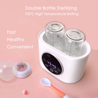 Chauffe-biberon portable et intelligent avec affichage en temps réel LCD, chauffe-biberon pour tétine, stérilisateur, chauffe-biberon pour bébé