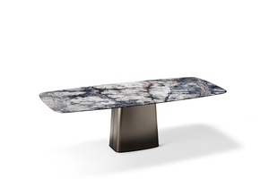 Set da Pranzo di Lusso per 6 Persone, <span class=keywords><strong>Tavolo</strong></span> in Acciaio Inox con Piano in <span class=keywords><strong>Marmo</strong></span> Nero, Oro e Pietra Sinterizzata Bianca, Estensibile, con Sedie - <span class=keywords><strong>Marmo</strong></span> Nero e Oro - Product Image 5