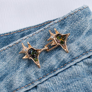Broche de estrella cruzada, cincha de cintura <span class=keywords><strong>con</strong></span> botón de cintura desmontable, tamaño de cintura ajustable para pantalones - Product Image 4