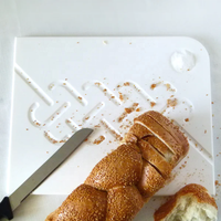 Assiette à pain en acrylique pour Shabbat, cadeau de pendaison de crémaillère, plateau en Lucite, chalah avec planche à Shabbos pour enfants