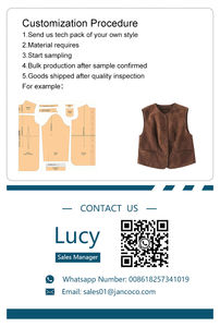 Chaqueta de Lana Corta para <span class=keywords><strong>Mujer</strong></span>, con Ribete de Piel de Zorro Extraíble, Abrigo de Lana para <span class=keywords><strong>Mujer</strong></span> - Product Image 5