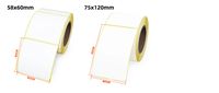 Rouleau d'étiquette d'expédition thermique blanc semi-brillant100x150 mm