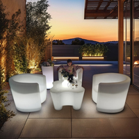 Chaise de café LED moderne et étonnante avec 16 couleurs RGB, chaise de salon LED d'extérieur, mobilier LED, chaise de restaurant pour restaurant, fête, événement