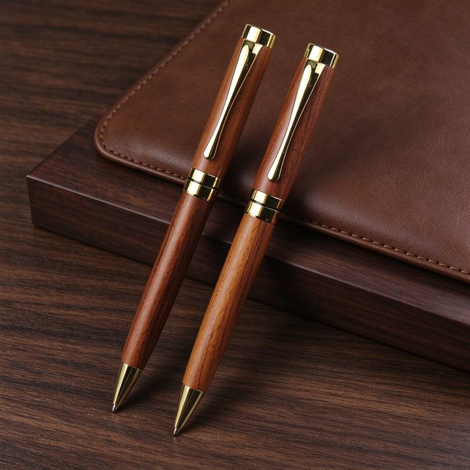 Sample Signagure Custom Logo Advertising Promotional Gift Pen Sour Branch Wood Clip ...