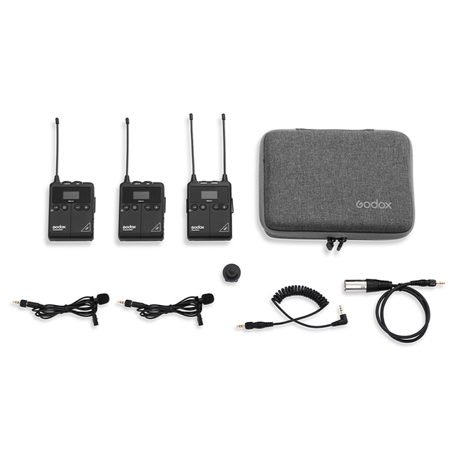 Godox WMicS1 Kit2 UHF Wireless Microphone Lavalier Condenser Microphone System for Smartphone Camera Vlog Best Price