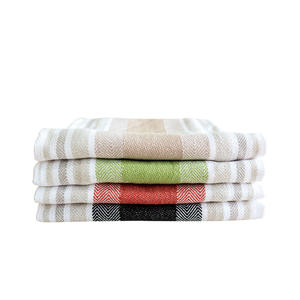 Serviettes en coton rayées de style nordique, 4 pièces, rectangulaires, lavables en machine, linge de table pour la maison et la cuisine, design moderne - Product Image 2