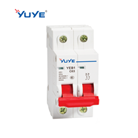 Disjoncteur miniature YUYE 2P 400V MCB 2 pôles CA 400V, structure transparente CE, identification facile pour boîtier de distribution