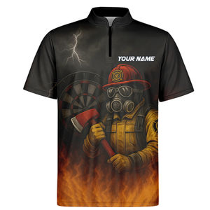 2025 <span class=keywords><strong>Polo</strong></span> <span class=keywords><strong>pompier</strong></span> personnalisé à manches courtes uniforme évacuant l'humidité pour hommes Performance de travail conception polynésienne bas quantité minimale de commande - Product Image 2