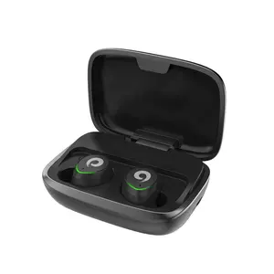 V5.1 S9 earbud HiFi nirkabel, Headphone nirkabel dengan baterai besar 3000mAh, Earphone TWS tahan air untuk olahraga Penggunaan sepanjang hari
