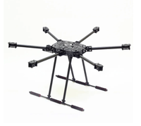 Kit Hexacoptère Pliable ZD850 avec Châssis Hexa-Rotor MM et Train d'Atterrissage Non Pliable pour Accessoires de Drones FPV