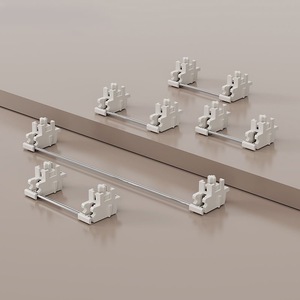 iTLY White Metal Satellite Stabilizers For Mechanical <b>Keyboard</b> With Steel Plate And Gold Plated <b>Wire</b> Balance Bar - Product Image 2