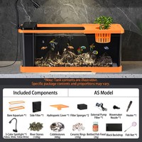 Ensemble complet d'aquarium de luxe 14 en 1 avec filtre, chauffage LED pour la vente en gros