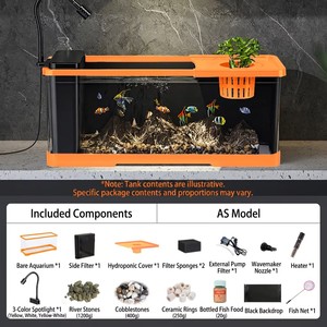 Juego Completo de <span class=keywords><strong>Acuario</strong></span> de Lujo 14 en 1 con Filtro, <span class=keywords><strong>Calentador</strong></span> LED <span class=keywords><strong>para</strong></span> Venta al por Mayor - Product Image 2