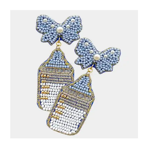 Pendientes bordados con cuentas Premium para mujer, joyería elegante hecha a mano, fiesta delicada, estilo de moda, diseño al por mayor - Product Image 6