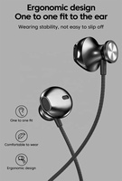Écouteurs intra-auriculaires USB-C avec microphone, télécommande, chipset numérique intégré, écouteurs et casque de sport, interface Type-C