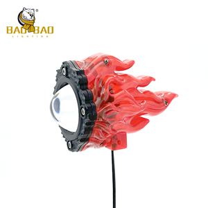 BB2611 12V 24V voiture moto projecteur blanc jaune LED brouillard conduite lumière avec diable yeux Moto éclairage pièces - Product Image 1