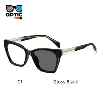 Monture de lunettes optiques œil de chat TR90 pour femmes, photochromiques, anti-lumière bleue, pour verres correcteurs, vente en gros