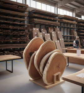 Plateau de table en bois de suar sélectionné à la main avec bord naturel, grain riche et caractère boisé durable. - Product Image 3