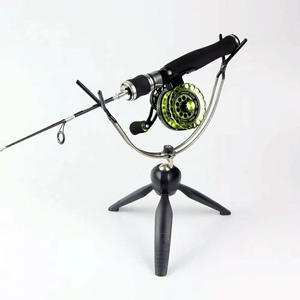 Soporte Plegable para Cañas de Pescar, Metálico, Doble Propósito, Montaje en Suelo, Soporte para Pesca en Hielo con Rotación Multidireccional - Product Image 3