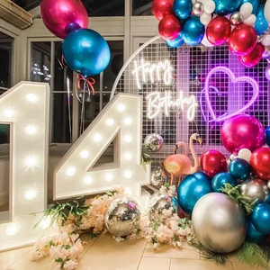 4 फीट बड़े 3 डी एलईडी लाइट अप मेटल मार्की अक्षरों के साथ धातु मार्की अक्षरों की संख्या के साथ धातु मार्की अक्षरों की संख्या - Product Image 5