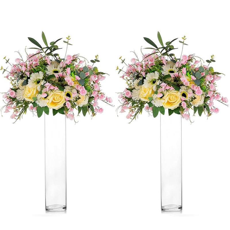 Floralcraft® 50 cm Hollow Narrow Glass Lily Vaso di Nozze Tavolo