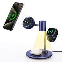 Support de Charge Rotatif Portable pour Téléphone et Montre, Chargeur Sans Fil Magnétique Pliable 3-en-1 25W – Nouveauté en Gros