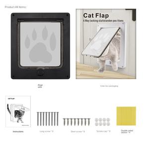 <span class=keywords><strong>Porte</strong></span> moderne en plastique ABS <span class=keywords><strong>pour</strong></span> chat et <span class=keywords><strong>chien</strong></span> avec interrupteur rotatif <span class=keywords><strong>pour</strong></span> un contrôle pratique de l'ouverture - Product Image 4