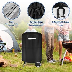 Cubierta de parrilla de carbón de <span class=keywords><strong>22</strong></span> pulgadas de tela Oxford resistente, impermeable, a prueba de polvo, redonda, para <span class=keywords><strong>Weber</strong></span> Master - Product Image 4