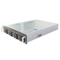 8 emplacements pour disque dur remplaçables à chaud 2U châssis de serveur NVR stockage KTV Internet café ventilateur E-Atx double canal carte mère Mini Rack ATX