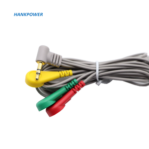 Botones ECG <span class=keywords><strong>3</strong></span> en 1 a <span class=keywords><strong>3</strong></span>,5 Cable AUX Cable a presión ECG de <span class=keywords><strong>3</strong></span> derivaciones con conector de audio de ángulo recto de <span class=keywords><strong>3</strong></span>,5 MM para máquinas Tens EMS - Product Image 4