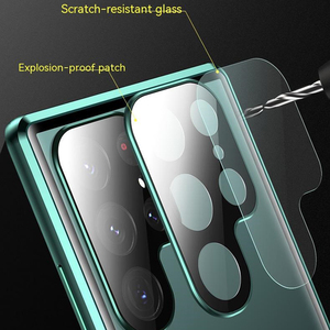 Estuches de teléfono de adsorción de vidrio doble Anti-Peep de lujo para <span class=keywords><strong>Samsung</strong></span> S25 S24 S23 <span class=keywords><strong>S22</strong></span> <span class=keywords><strong>Ultra</strong></span> Plus Fundas móviles transparentes Fundas para teléfonos móviles - Product Image 3
