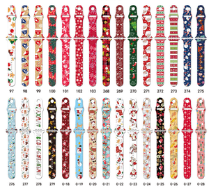 Paquete de 5 correas de reloj de aleación de lujo, impermeables y duraderas, con estampado navideño, de repuesto para la serie de relojes 8 <span class=keywords><strong>SE</strong></span> - Product Image 2