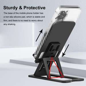 HAWEEL <span class=keywords><strong>Support</strong></span> en plastique de bureau pliable et réglable pour diffusion en direct - Product Image 3