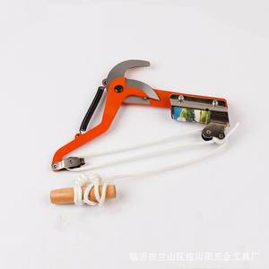 Sécateur à haute portée Gisen 30-50 mm en acier au carbone, cisailles manuelles pour branches d'arbres, poignée en plastique orange, design papillon - Product Image 4