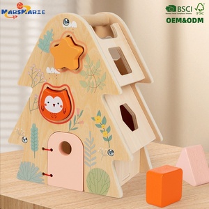 Jouets pour bébés de 1 à 3 ans, jouets éducatifs en bois pour l'<span class=keywords><strong>apprentissage</strong></span> précoce, grande maison d'<span class=keywords><strong>apprentissage</strong></span>, blocs d'animaux, puzzle de formes assorties - Product Image 1