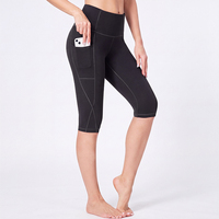 Leggings de yoga taille haute pour femmes grandes tailles avec poches, capris de fitness extensibles à effet ventre plat, personnalisables