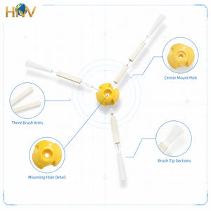 Cepillos Laterales de Repuesto para Aspiradoras Robóticas Domésticas, Compatibles con las Series 500, 600 y 700, Modelos 550, 560, <span class=keywords><strong>650</strong></span>, 670 y 675 - Product Image 3