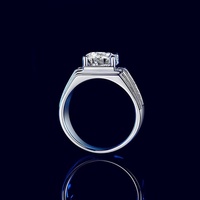 Bague de mariage en moissanite pour homme, bague solitaire en argent S925, 3 carats, couleur D, clarté VVS1, bagues de fiançailles en moissanite pour homme
