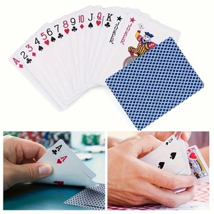 Настраиваемые экологически чистые ПВХ игральные карты для покера новая Золотая Серебряная штампованная водонепроницаемая черная колода с индивидуальным двойным набором упаковки - Product Image 4