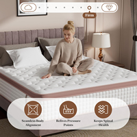 Matelas sur mesure OEM/ODM pour chambre à coucher, matelas hybride à ressorts Euro Top, mousse confortable, ferme, compressé sous vide, enroulé en boîte