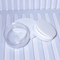 Pot en plastique mat givré de nouvelle conception pour les soins du visage 180g 240g 360g 480g Pot à couvercle rabattable en PP blanc pour cosmétique
