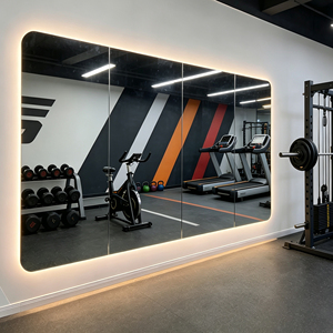 <span class=keywords><strong>Grand</strong></span> <span class=keywords><strong>miroir</strong></span> LED de salle de sport avec miroirs lumineux pour salle de danse et <span class=keywords><strong>miroir</strong></span> couvrant toute la murale, Espejos Inteligentes - Product Image 2