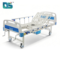 Lit médical manuel 5 fonctions pour clinique et hôpital, avec poteau porte-perfusion et matelas – Vente en gros usine à prix abordable