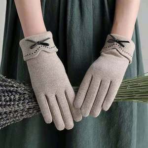 Gants d'hiver pour femmes en cachemire épais doublés de polaire, gants chauds en laine - Product Image 3