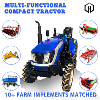 Tracteur compact de ferme et de jardin 4x4 avec cabine, 50 ch, 70 ch, 80 ch, 100 ch, 120 ch