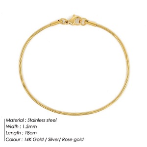 <span class=keywords><strong>Pulsera</strong></span> fina delicada de <span class=keywords><strong>Papa</strong></span>, joyería impermeable apilable, pulseras de acero inoxidable chapadas en oro de 14K para mujer, accesorios YF2957 - Product Image 6
